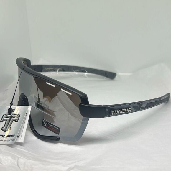 Tundra Camo Sport Shield Sunglasses – UV400 CE Maximum Protection - Picture 1 of 3